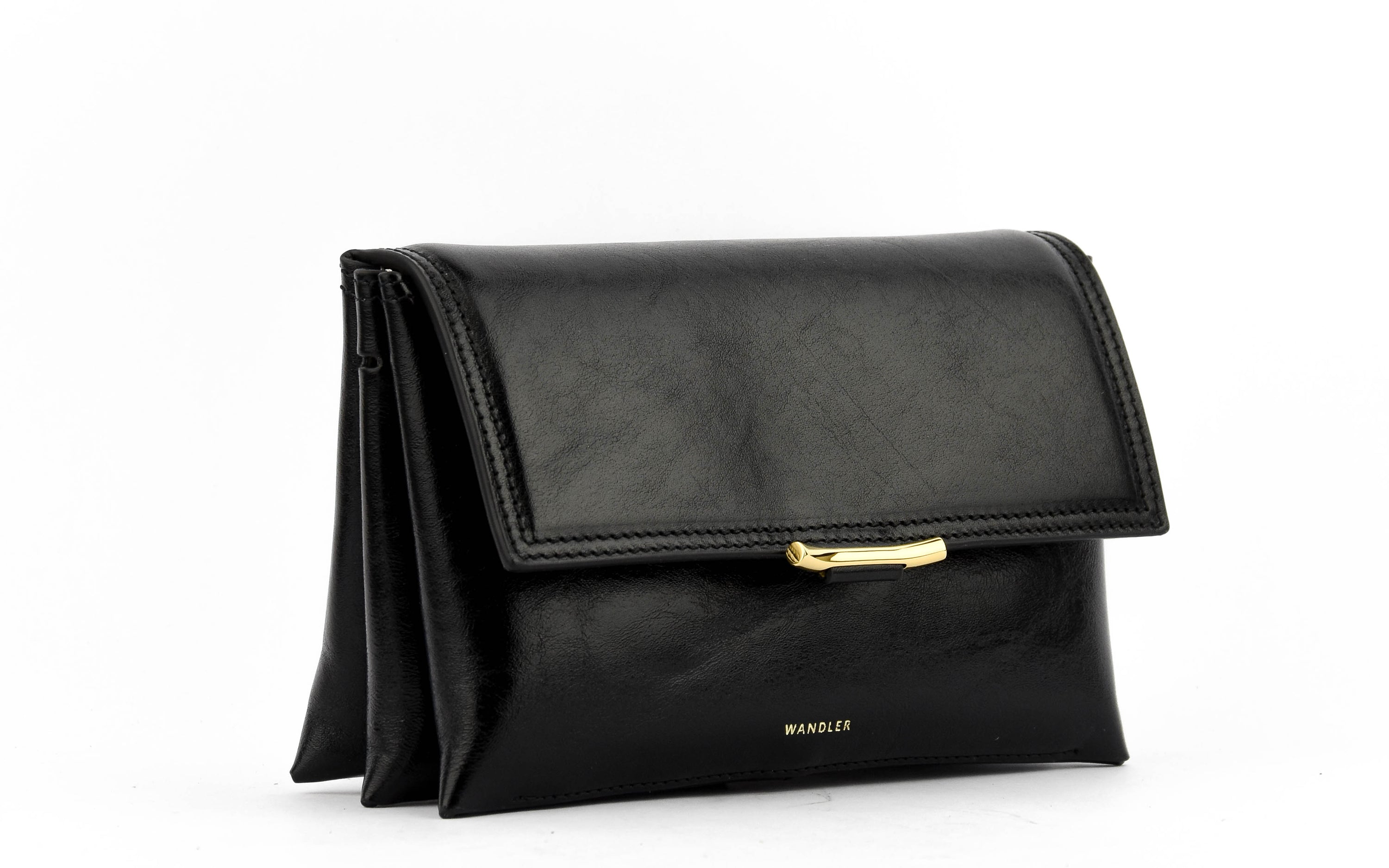 WANDLER IDA TRIO BAG BLACK GLAZE