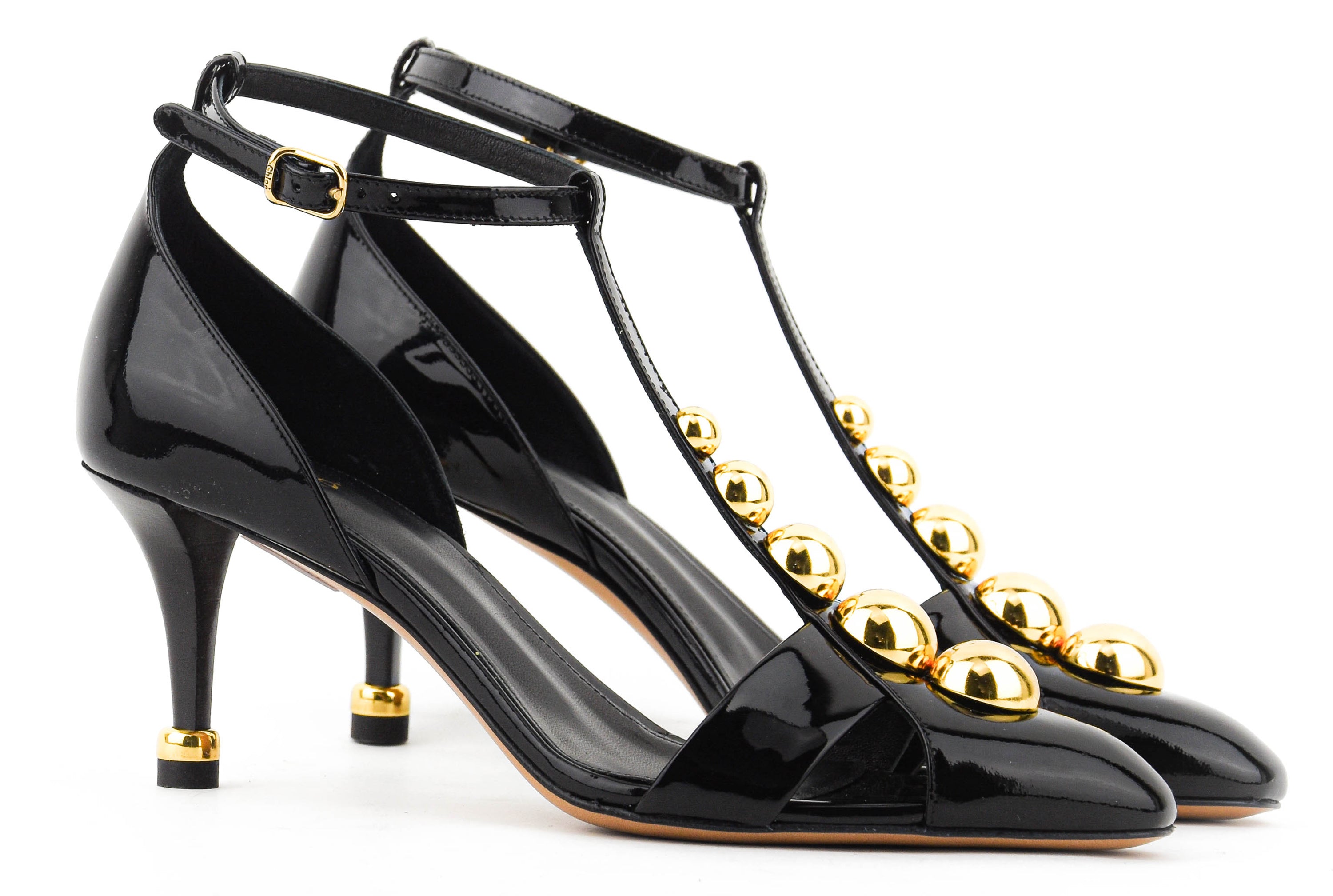 CHLOE CLEIA HEELED SANDAL BLACK